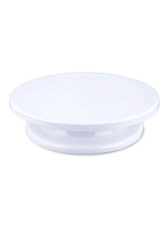 Round Cake Decorating Turntable Rotating White 28cm 