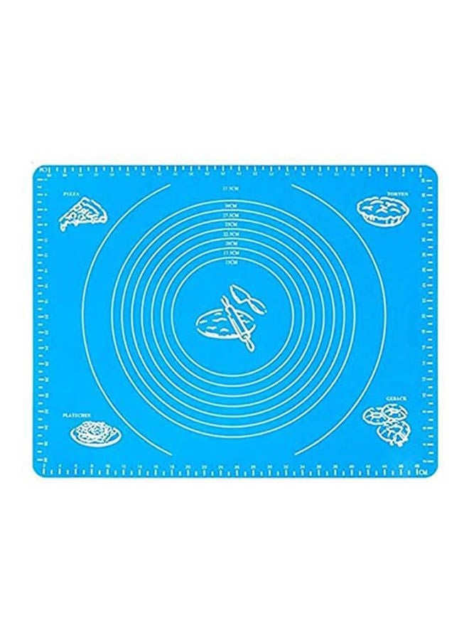 Generic - Silicone Baking Mat For Pastry Rolling With Measurements Pastry Rolling Mat Blue - Image 1