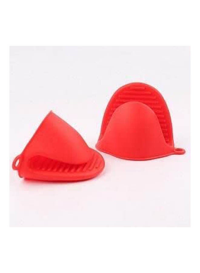 Silicone Heat Resistant Oven Baking Glove Pot Tool Holder Red