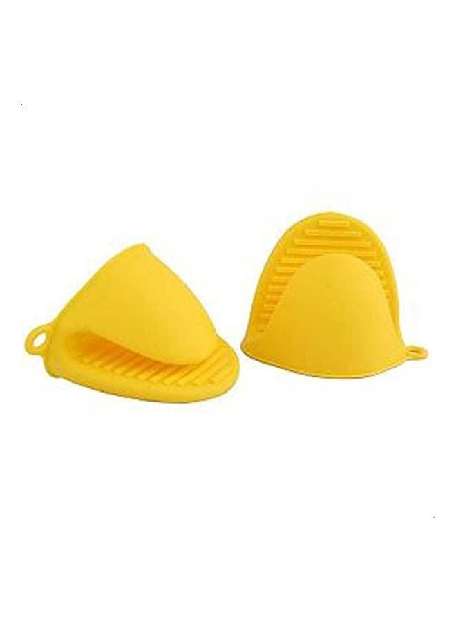 Silicone Heat-Resistant Oven Baking Glove Pot Tool Holder Yellow