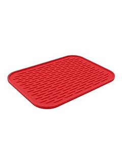 ماركة غير محددة Silicone Kitchen Trivet Pot Pan Straightener Holder Mat Heat Non-Slip Resistant Red 