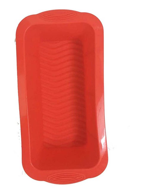 Silicone Rectangular Mold For Making English Cake Bread And Sweets Red