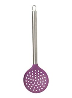 Generic Silicone Skimmer With Stainless Steel Handle Purple 