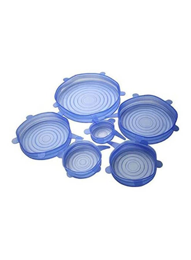 Silicone Stretch Cover Food Preservation Cover 6 Sets Blue