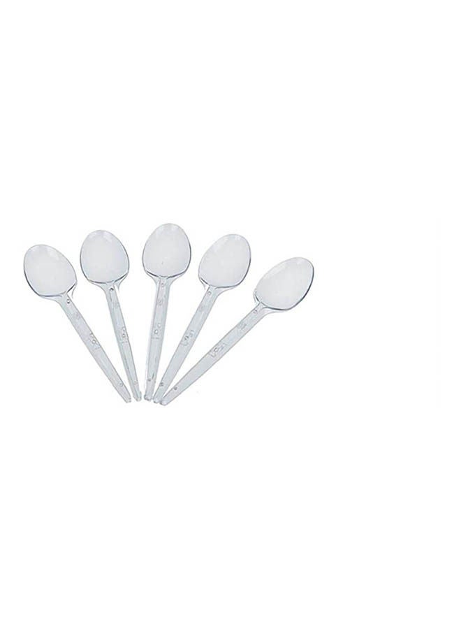 Small Transparent Plastic Spoons 100 Pieces Clear
