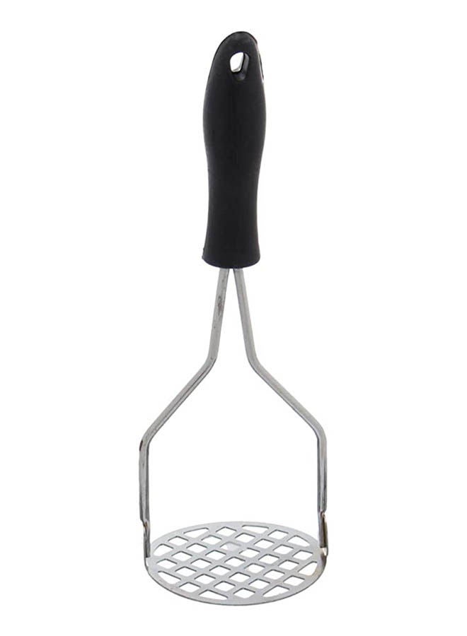 Stainless Steel Garlic Press With Handle Black