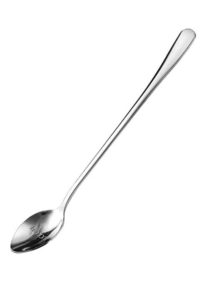 Stainless Steel Long Handle Ladle Personalized Coffee Milk Stir Spoon Silver 