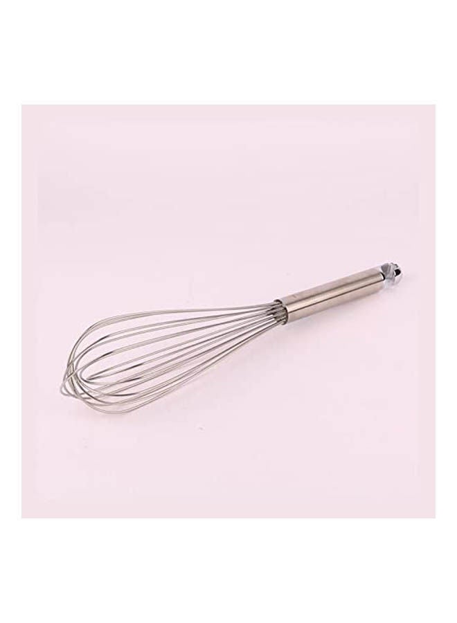 Stainless Steel Whisk With Ring Handle Silver 