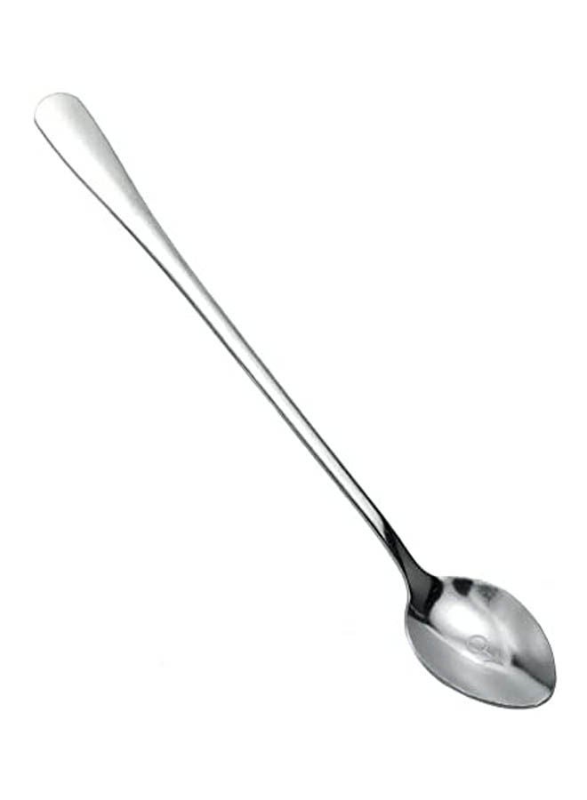 Stamped Engraved Stainless Steel Long Handle Ladle Personalized Coffee Milk Stir Spoon With Lettering For Gifts Silver 