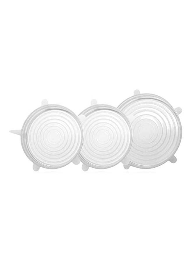 Stretch Silicone Food Covers - 3 Pcs White
