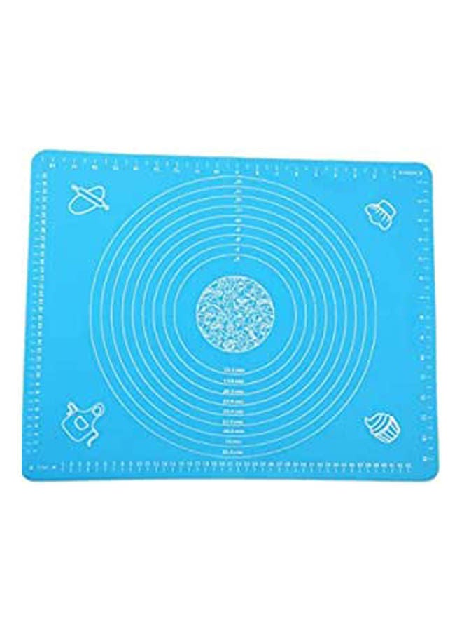 Generic - Useful For Baking Sugar Craft Fondant Pastry Icing Cake Clay Large Silicone Mat With Measurements Blue - Image 1