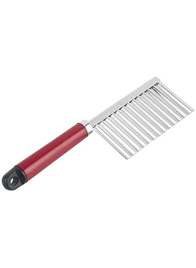 Chip Blade Potato Crinkle Wavy Cutter Silver 