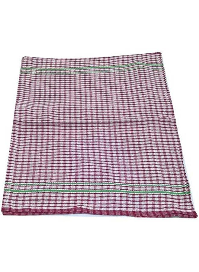 Cotton Check Pattern Kitchen Towels Red