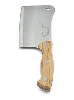 ماركة غير محددة Meat Knife W/Wood Handle Beige/Silver 