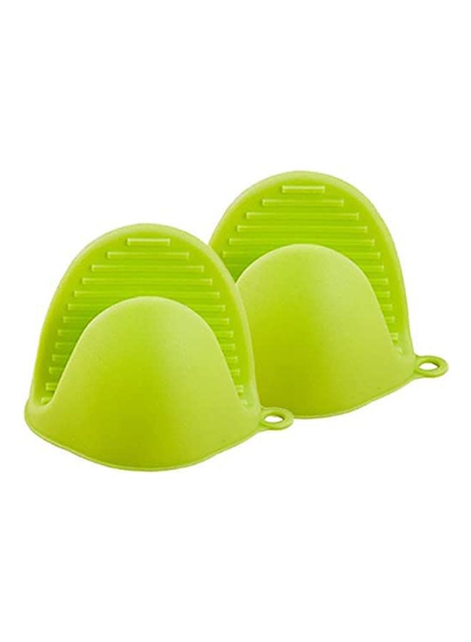 Microwave Oven Gloves For Kitchen Oven Waterproof Silicone Gloves Grill Grill Finger Gloves Green 
