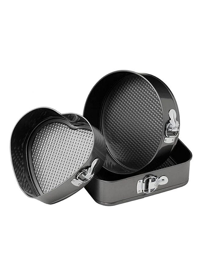 Spring Form Baking Set, 3 Pieces Black