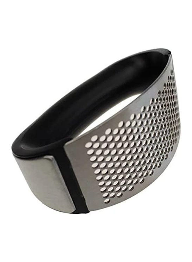 Mixed Material Garlic Presser Silver/Black