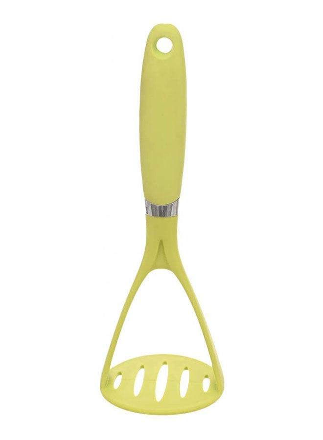 Food Masher With Handle Green/SIlver