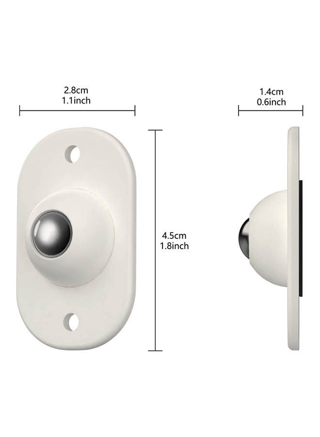 Generic - Stainless Steel Self Adhesive Mini Swivel Casters Wheels,Universal Wheels At The Bottom Of The Storage Box, Swivel Caster Wheels 360 Degree Rotation Pulley For Furniture Various Storage Boxes (8 Pcs) White - Image 1