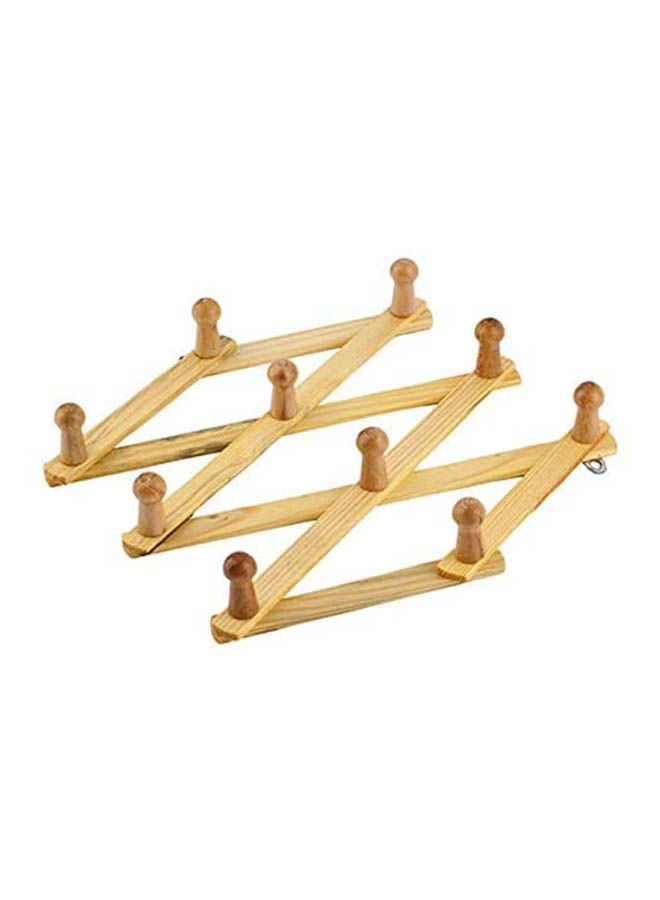 Generic - Solid Wooden Hanger Rack Clothes Hanger Beige - Image 1