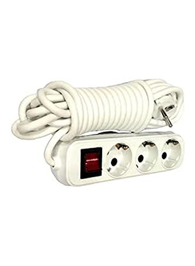 Generic - System Max Power Strip 3 Inputs 6 Meter Wire White - Image 1