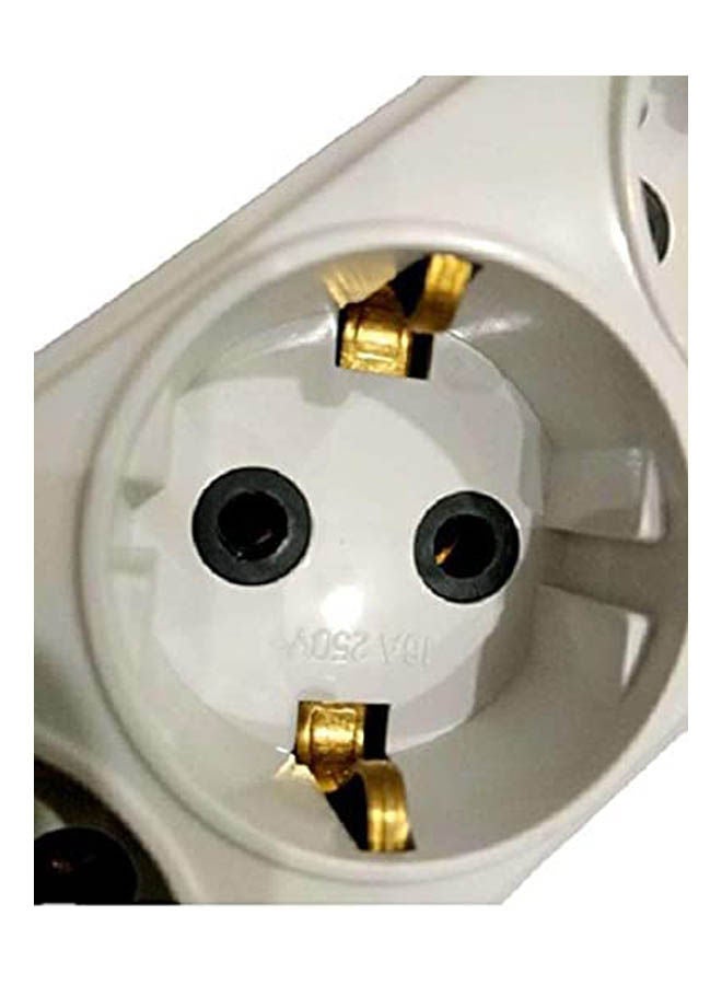 Generic - System Max Power Strip 3 Inputs 6 Meter Wire White - Image 1