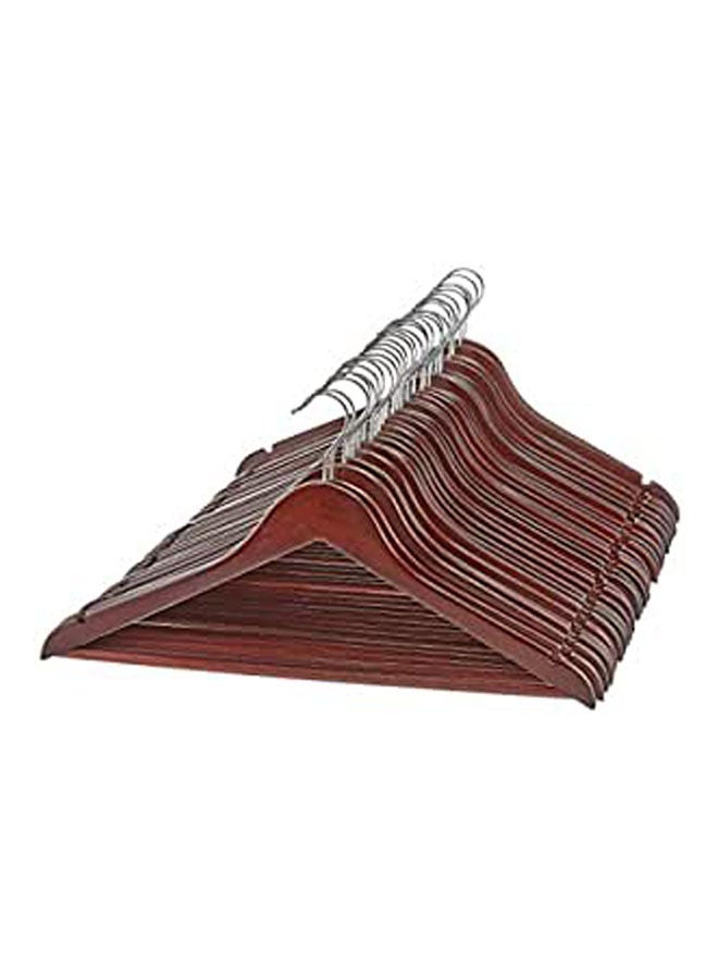 Wooden Suit Hanger Wood Hanger 12Pcs Brown - Image 1