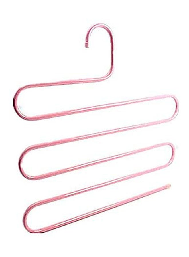 ماركة غير محددة Trouser Rack Magic Multi Layer Hanger Anti Skid Pants Hanging No Trace Trousers Rack Pink  - Image 1