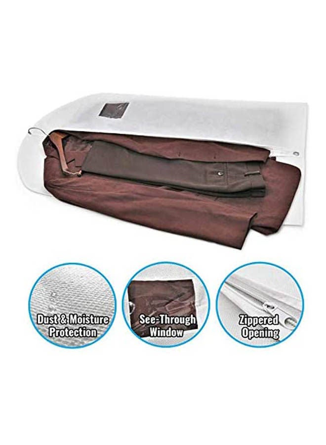 Breathable Garment Bags For Storage Of Suits Or Dresses White  - Image 2
