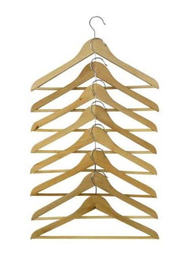 Clothes Hanger 8 Pieces Brown 
