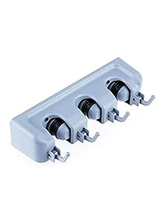Mop And Broom Holder Garden Tool Organizer Multipurpose Wall Mounted Ball Slots With Hooks Storage Rack White 