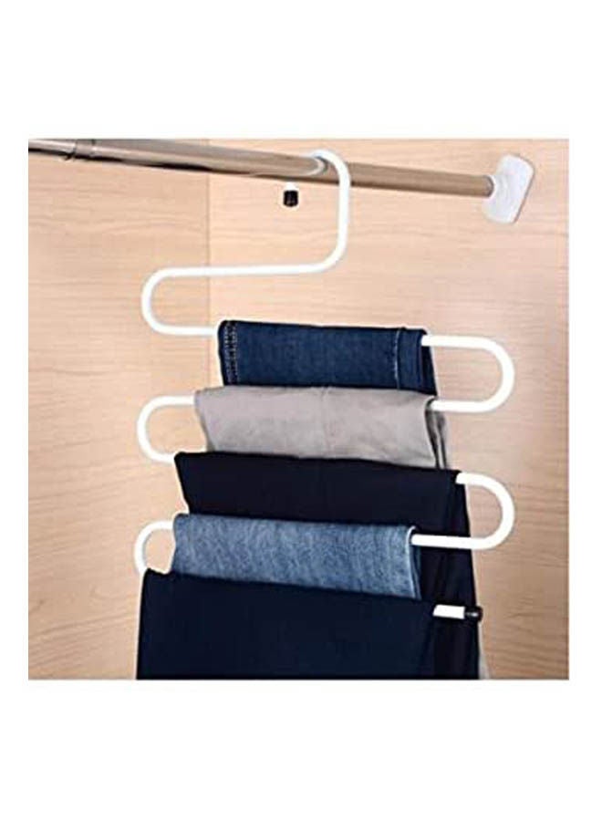 Multi Functional Clothes Rack Wardrobe Save Clothes Rack Space Clothes Hanger Hanging Jeans Scarf Family Economy Storage White  - Image 2