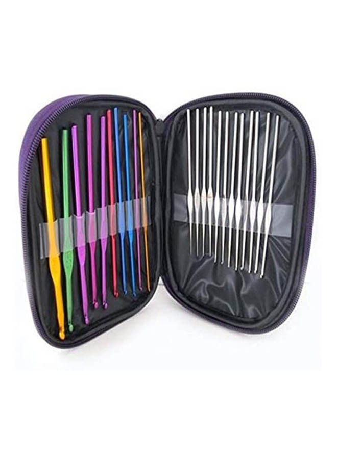 Needles Stainless Steel Aluminum Metal Crochet Suit Set Weaving Tools Crochet Tools Sweater Knit Crochet Needle Silver - Image 2