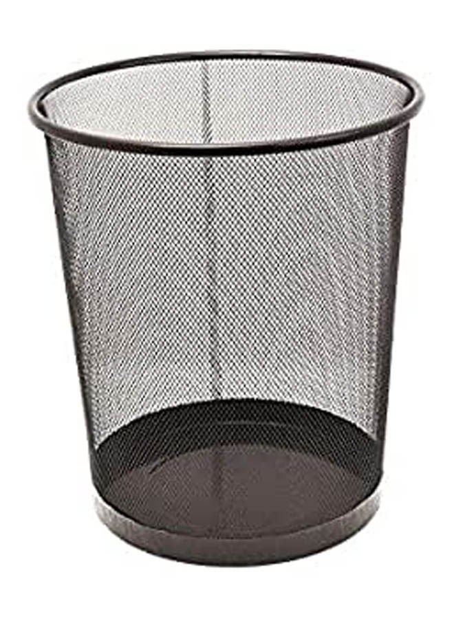 Net Paper Waste Basket Med Black 27X26cm