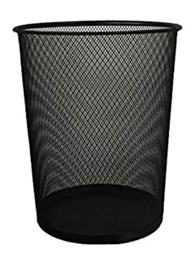 Partner Metal Mesh Waste Bin Round Black