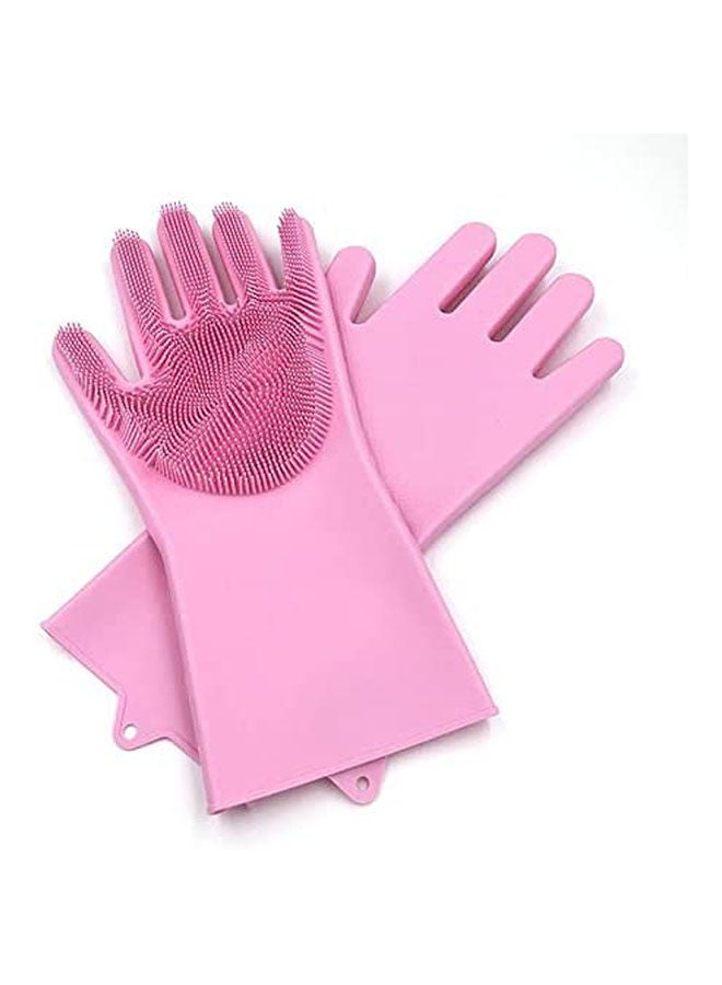 Cleaning Sponge Gloves, Pink 