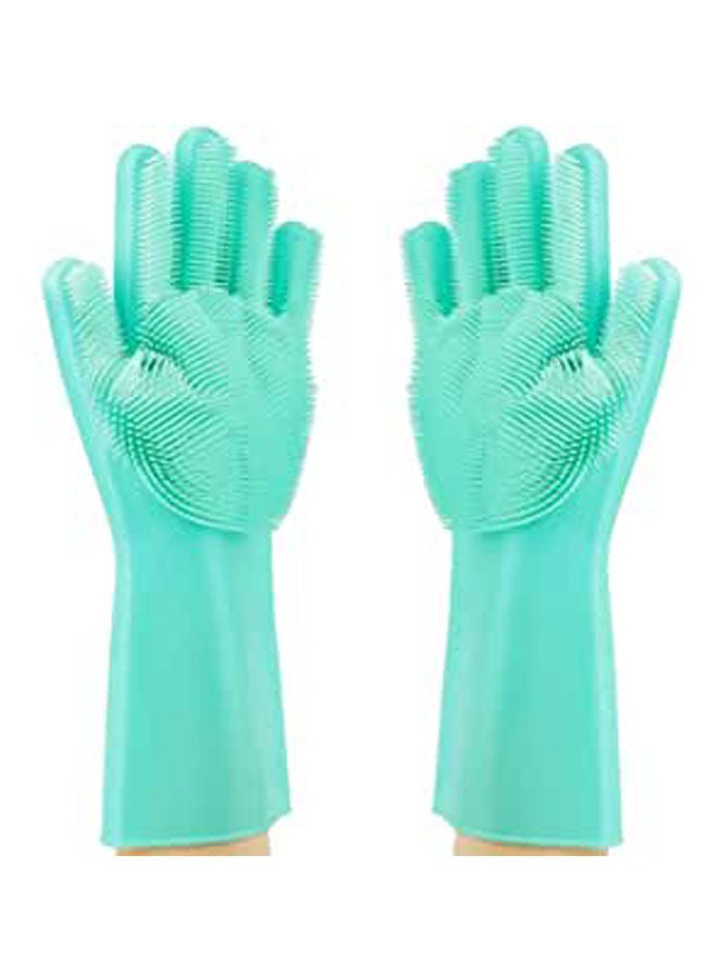 Cleaning Sponge Gloves, Blue 