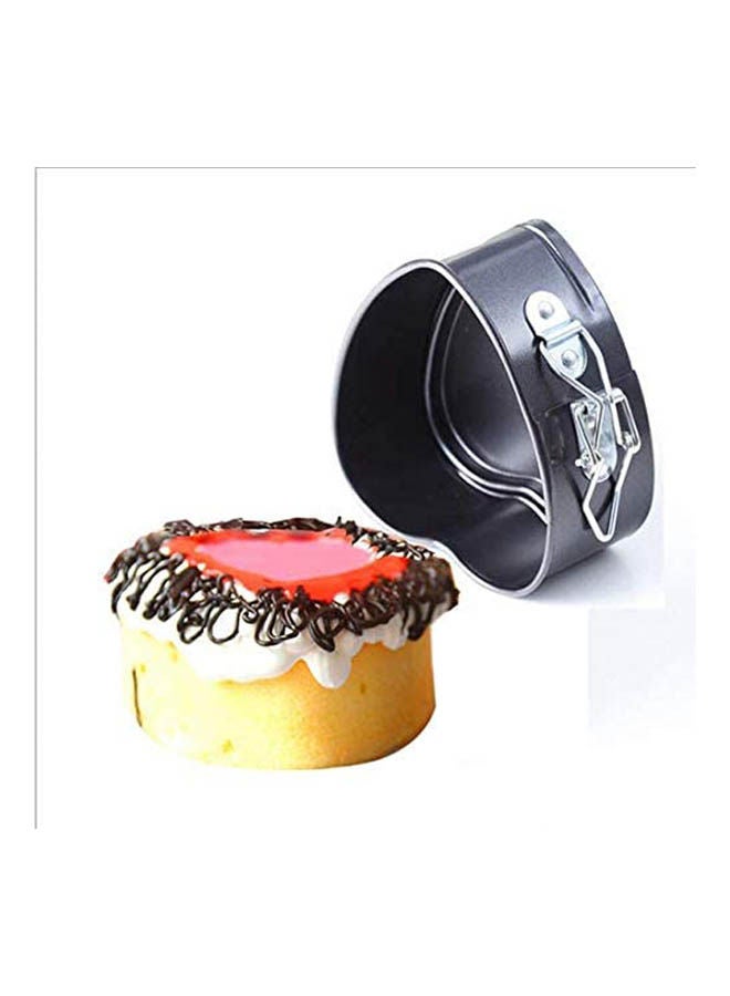 Heart Shaped Live Grill Button Buckle Non-Stick Cake Mold Grey 4inch - Image 2