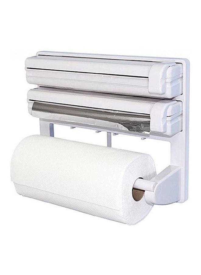 3 Compartment Paper Holder White