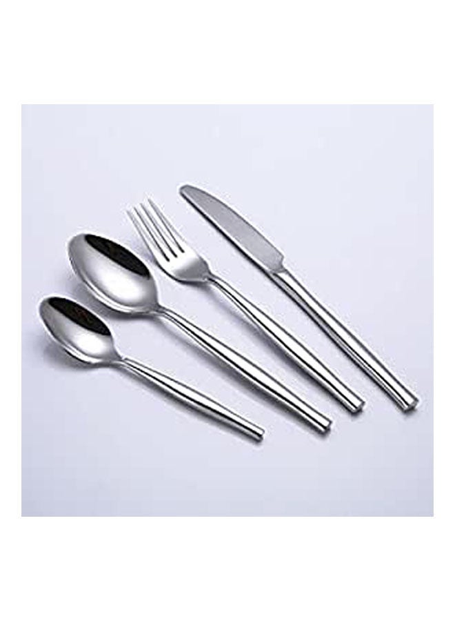 4Pc/Set Stainless Steel Fork Spoon Knife Silver