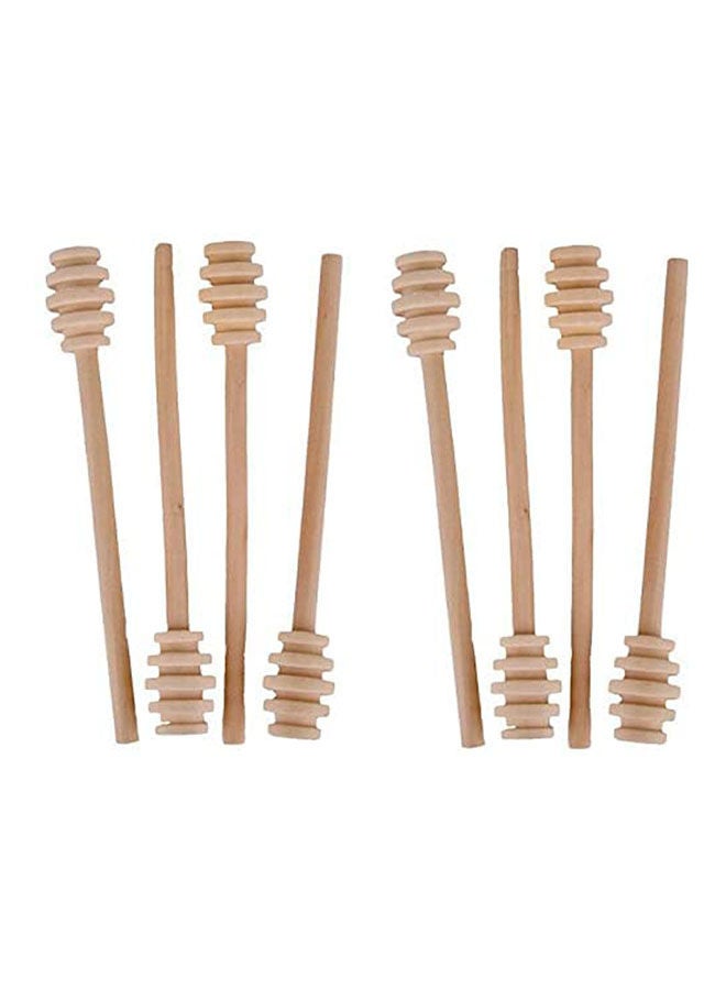 8 Pcs Honey Spoons Set Beige