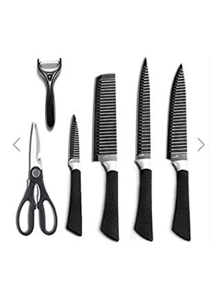 Ceramic Knives Set 6 Pieces For Peeled And Scissors Black - v1651929450/N53280312A_1