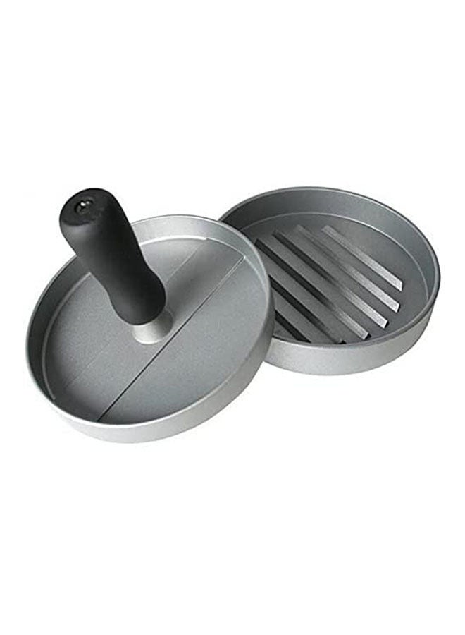 Coating Round Shape Hamburger Press Silver 12cm 