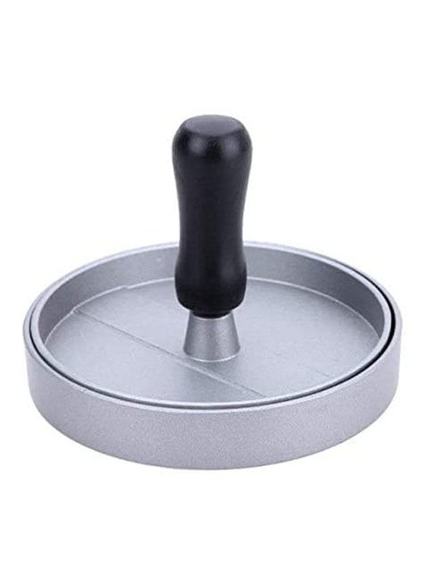 Coating Round Shape Hamburger Press Silver 12cm