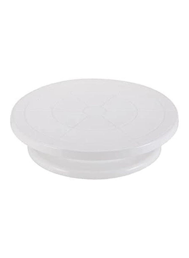 Cake Decorating Turntable - Revolving Rotating Pastry Cupcake Decorative Round Display Stand Cake Tray White