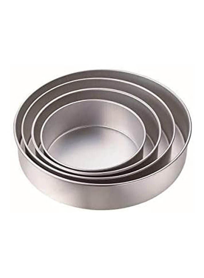 Egyptian Brass Company  Piece Aluminum Round Oven Tray Set Silver 