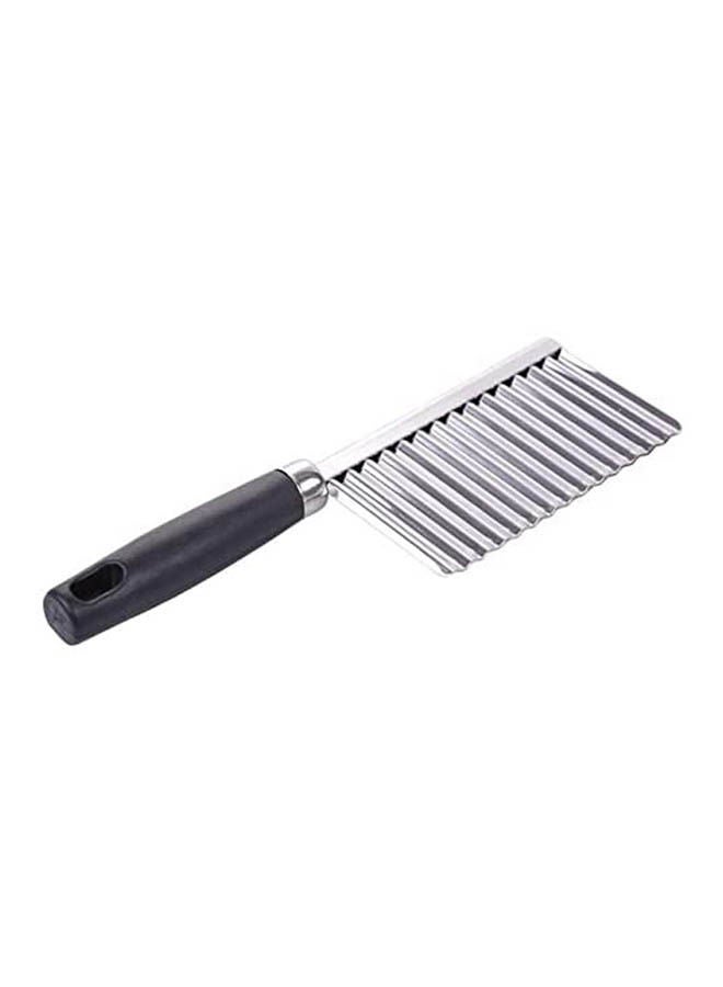 Kitchen Tool Vegetable Cutting Tool Potato Slicer Creative Wavy Shaped Stainless Steel Cutter Black