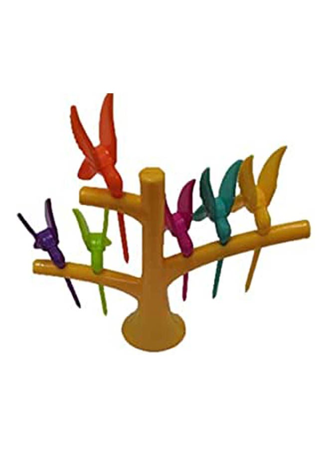 Fruit Fork Birds On The Tree Yellow