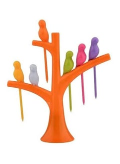 Fruit Forks In The Shape Of A Bird Orange