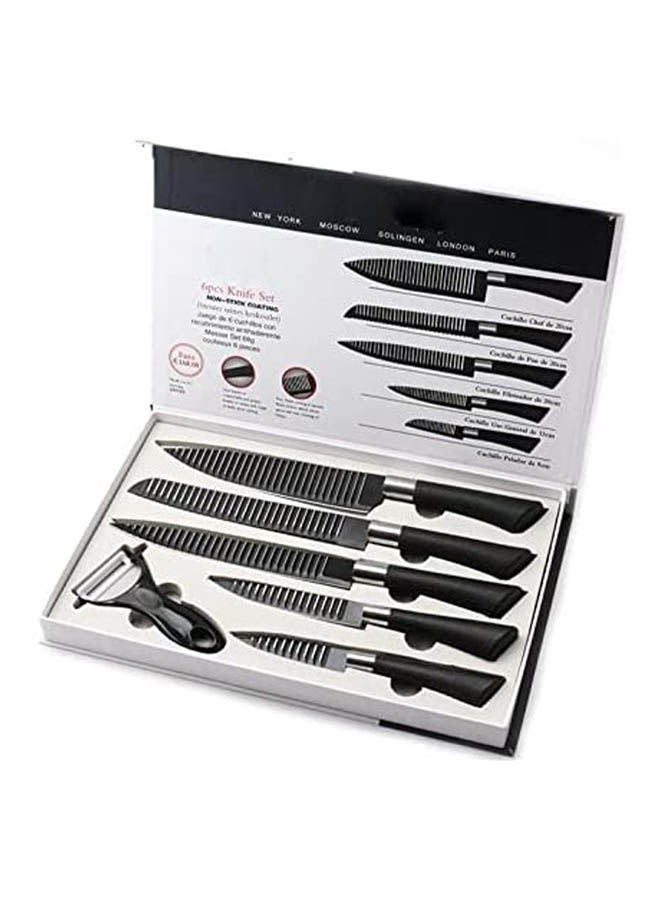 Kitchen Stainless Steel Tool Set  Piece Set Kitchen Knife Set  Non-Stick Knife Gift Set Black